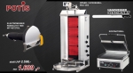 Paket Gyrosgrill CE4, Elektromesser Potis Robocut H7000 mit Netzteil, Kontaktgrill PK2600 + GRATIS GESCHENK